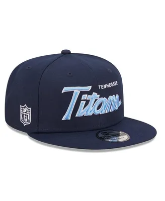 Men's New Era Navy Tennessee Titans Script 9FIFTY Snapback Hat