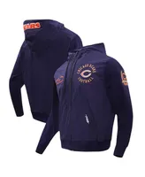 Men's Pro Standard Navy Chicago Bears Hybrid Woven Full-Zip Hoodie