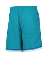 Big Boys Mitchell & Ness Teal Charlotte Hornets Hardwood Classics Swingman Shorts