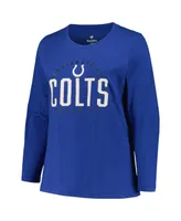 Women's Fanatics Royal Indianapolis Colts Plus Foiled Play Long Sleeve T-shirt