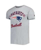 Men's Starter Heathered Gray Distressed New England Patriots Prime Time T-shirt