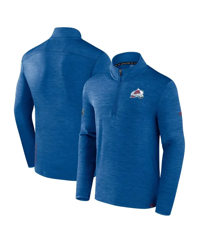 Antigua Colorado Avalanche Women's Navy Portal Quarter-Zip Pullover Top