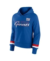 Women's Fanatics Royal New York Giants Over Under Pullover Hoodie