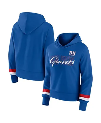Women's Fanatics Royal New York Giants Over Under Pullover Hoodie