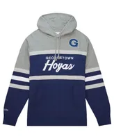 Men's Mitchell & Ness Navy Georgetown Hoyas Head Coach Pullover Hoodie