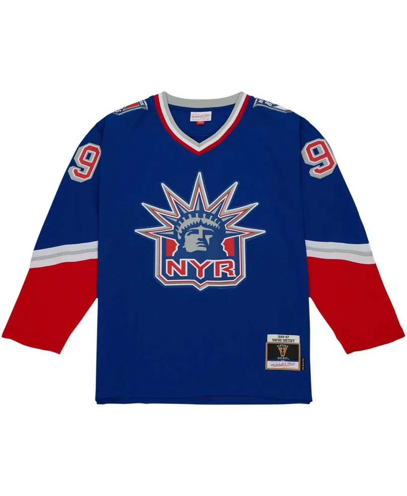 Men's Mitchell & Ness Wayne Gretzky Navy New York Rangers 1996/97 Blue Line Player Jersey