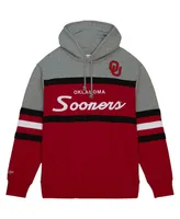 Men's Mitchell & Ness Red Oklahoma Sooners Head Coach Pullover Hoodie