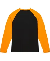 Men's Mitchell & Ness Black Tennessee Volunteers Legendary Slub Raglan Long Sleeve T-shirt