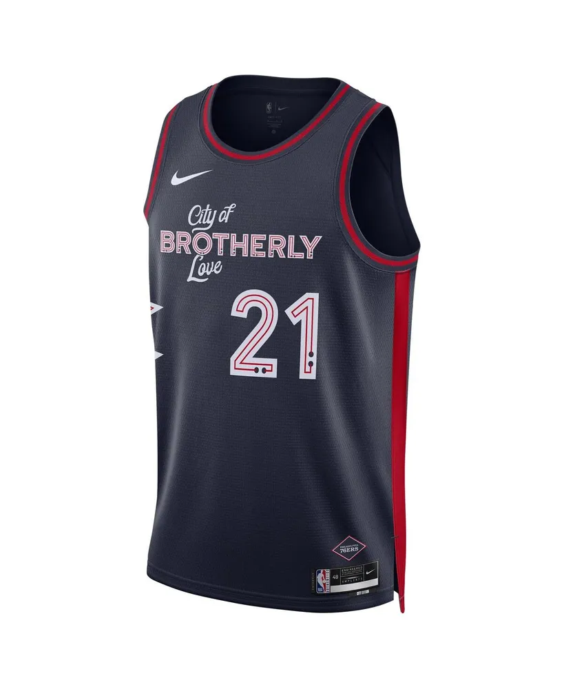 Men's and Women's Nike Joel Embiid Navy Philadelphia 76ers 2023/24 Swingman Jersey - City Edition
