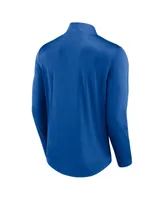 Men's Fanatics Royal New York Giants Quarterback Quarter-Zip Top