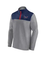 Men's Fanatics Heather Gray Washington Capitals Launch It Quarter-Zip Jacket