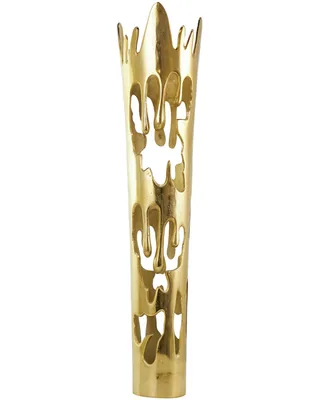 Rosemary Lane Aluminum Drip Vase with Melting Designed Body