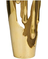 Rosemary Lane Aluminum Drip Vase with Melting Designed Body