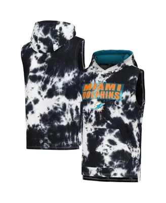 Men's Msx by Michael Strahan Black Miami Dolphins Resistance Sleeveless Pullover Hoodie