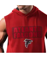 Men's Msx by Michael Strahan Red Atlanta Falcons Marathon Sleeveless Pullover Hoodie