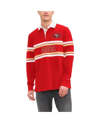Men's Tommy Hilfiger Scarlet San Francisco 49ers Cory Varsity Rugby Long Sleeve T-shirt