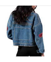 Women's G-iii 4Her by Carl Banks Arizona Cardinals First Finish Medium Denim Full-Button Jacket