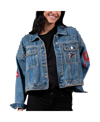 Women's G-iii 4Her by Carl Banks Atlanta Falcons First Finish Medium Denim Full-Button Jacket