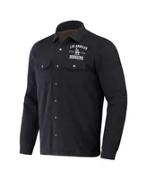 Men's Darius Rucker Collection by Fanatics Black Los Angeles Dodgers Ringstop Full-Snap Shacket