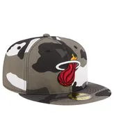 Men's New Era Miami Heat Snow Camo 59FIFTY Fitted Hat