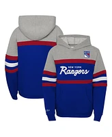 Big Boys Mitchell & Ness Gray New York Rangers Head Coach Pullover Hoodie