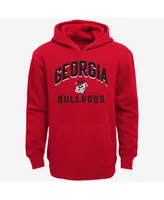 Infant Boys and Girls Red, Gray Georgia Bulldogs Play-By-Play Pullover Fleece Hoodie and Pants Set