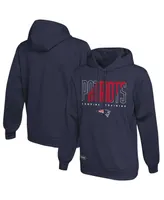 Men's Navy New England Patriots Backfield Combine Authentic Pullover Hoodie