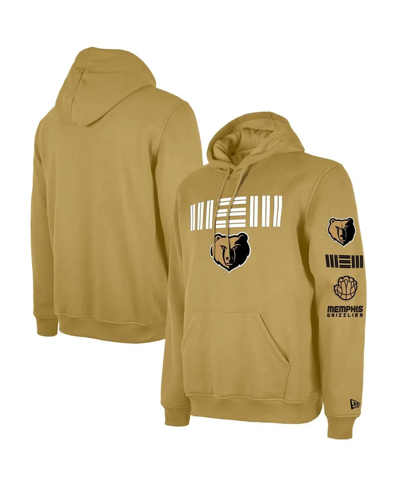 Men's New Era Tan Memphis Grizzlies Big and Tall 2023/24 City Edition Jersey Pullover Hoodie