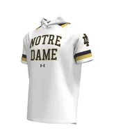 Men's Under Armour White Notre Dame Fighting Irish Shooter Raglan Hoodie T-shirt