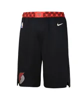 Big Boys Nike Black Portland Trail Blazers 2023/24 City Edition Swingman Performance Shorts