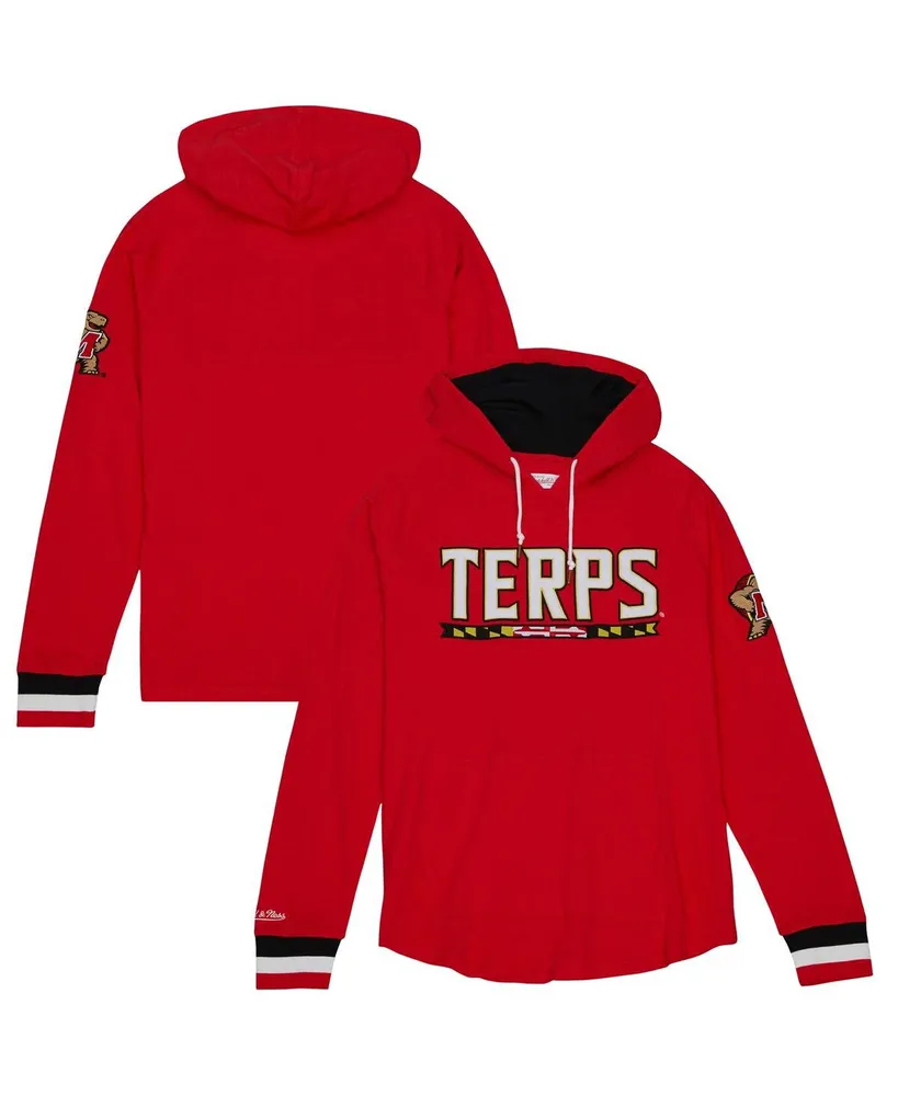 Men's Mitchell & Ness Red Maryland Terrapins Legendary Raglan Pullover Hoodie