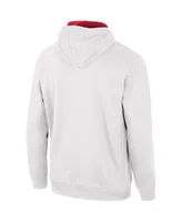 Men's Colosseum White Oklahoma Sooners Half-Zip Hoodie