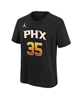 Big Boys Jordan Kevin Durant Black Phoenix Suns Name and Number Statement T-shirt