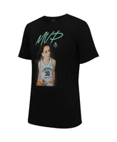 Men's and Women's Stadium Essentials Breanna Stewart Black New York Liberty 2023 Wnba Mvp Player T-shirt