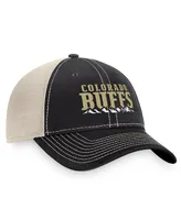 Men's Top of the World Black, Natural Colorado Buffaloes Boulder Trucker Adjustable Hat