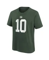 Preschool Boys and Girls Nike Jordan Love Green Bay Packers Player Name Number T-shirt