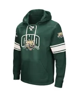 Men's Colosseum Green Ohio Bobcats 2.0 Lace-Up Pullover Hoodie