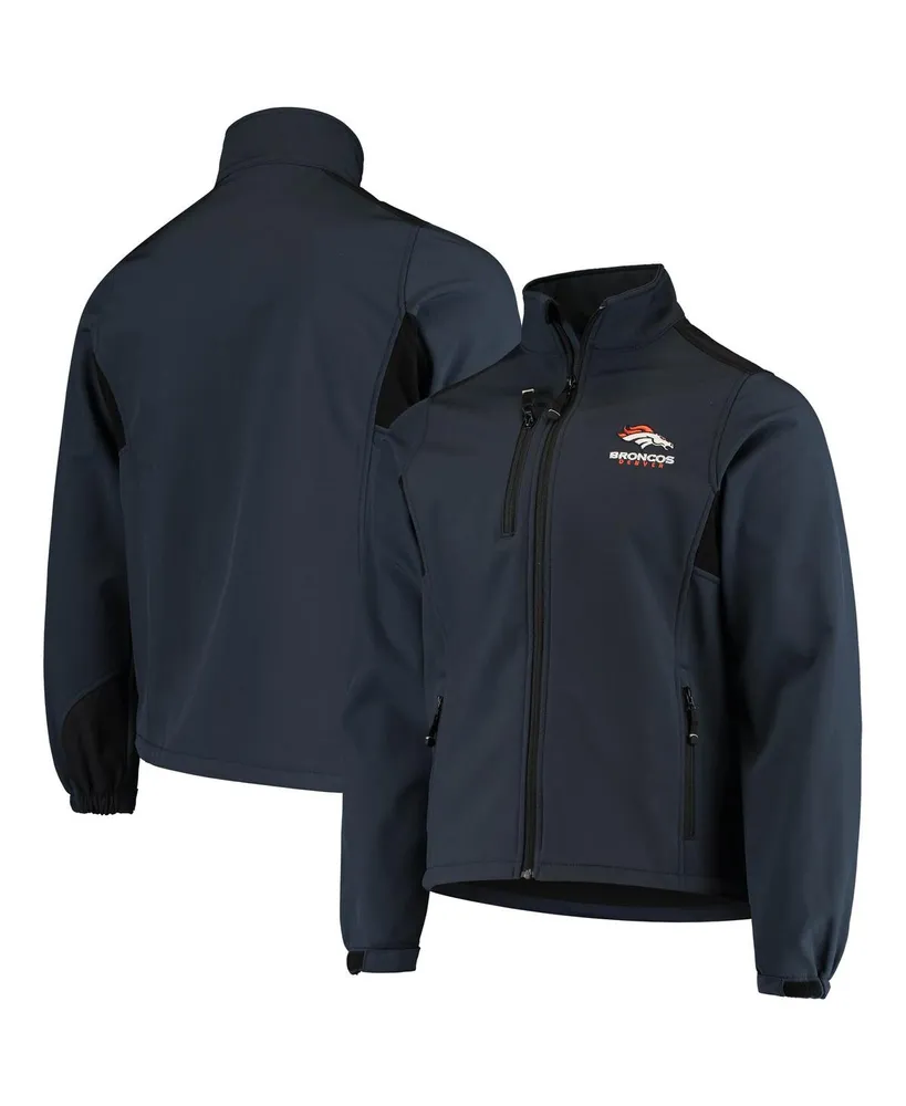 Men's Dunbrooke Navy Denver Broncos Circle Softshell Fleece Full-Zip Jacket