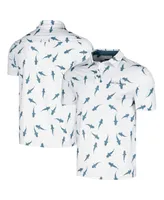 Men's Flomotion White The Players Shark Migration Polo Shirt