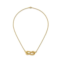 18k Yellow Gold Infinity Bar Necklace