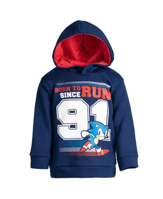 Sega Sonic the Hedgehog Fleece Athletic Pullover Hoodie Toddler| Child Boys