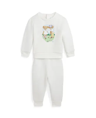 Polo Ralph Lauren Baby Boys Bear Fleece Sweatshirt and Pants Set