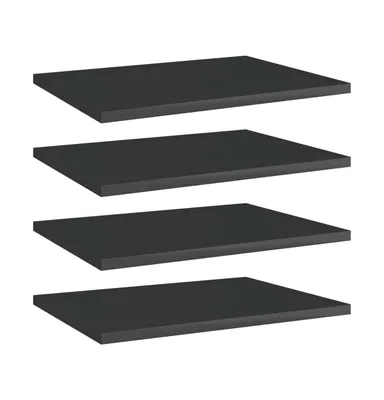 Bookshelf Boards pcs High Gloss 15.7"x11.8"x0.6" Engineered Wood