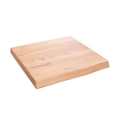 Wall Shelf Light Brown 15.7"x15.7"x(0.8"-1.6") Treated Solid Wood Oak