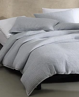 Calvin Klein Modern Cotton Ribbed Matelasse Melange Tencel Jersey 3 Piece Duvet Cover Set