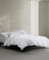 Calvin Klein Washed Texture Solid Cotton Jacquard 3 Piece Duvet Cover Set