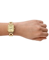A|X Armani Exchange Women's Three Hand Gold-Tone Stainless Steel Watch 27mm