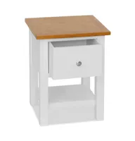 Nightstand 14.2"x11.8"x18.5" Solid Oak Wood