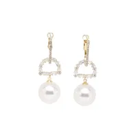 Sohi Women's White Color Drop Earrings