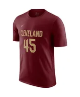 Men's Nike Donovan Mitchell Burgundy Cleveland Cavaliers Icon 2022/23 Name and Number T-shirt